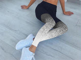 Women Trousers Casual Gradient Patchwork Fitness Leggings