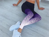 Women Trousers Casual Gradient Patchwork Fitness Leggings