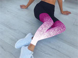 Women Trousers Casual Gradient Patchwork Fitness Leggings